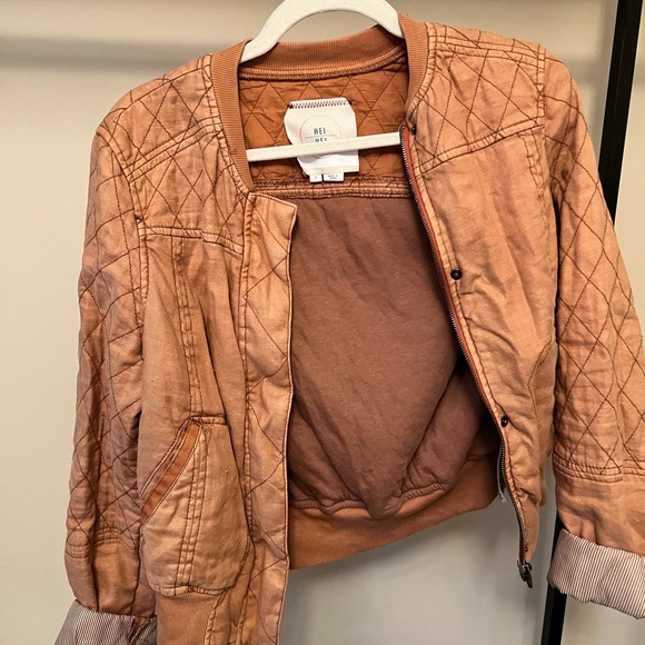 Anthropolgie HEI Bomber linen quilted jacket - Picture 2 of 7